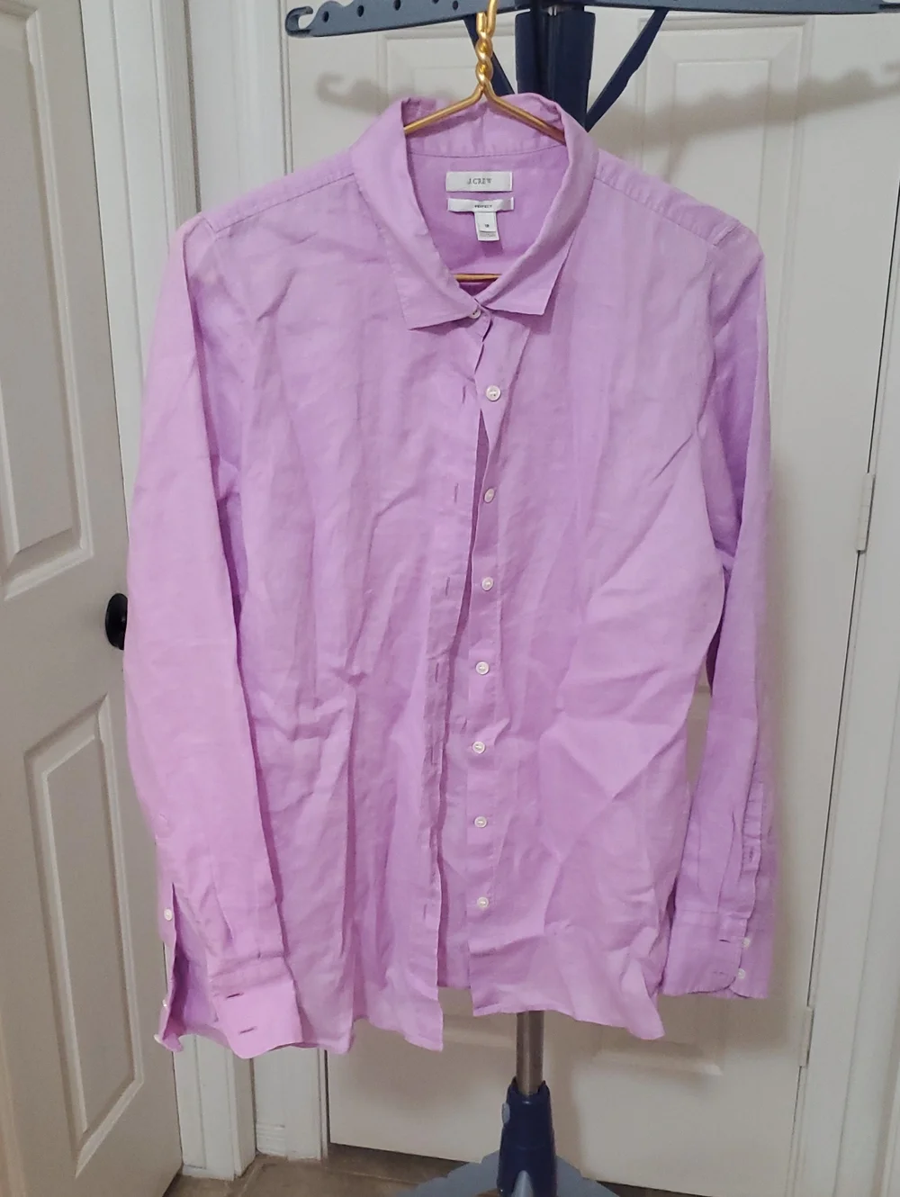 J. Crew Lavender Long-Sleeve Button-Up Shirt